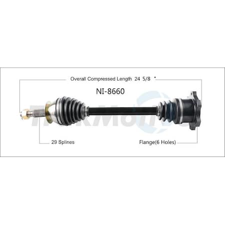 Surtrack Axle Cv Axle Shaft, Ni-8660 NI-8660